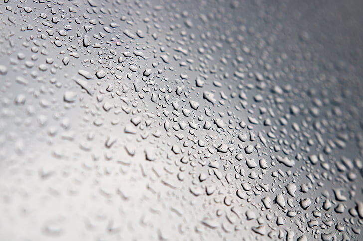 air, drop, kaca, hujan, segar