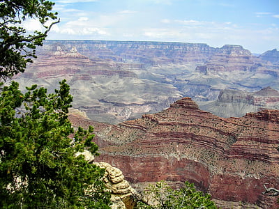 cesta, Grand canyon, léto, Colorado, hory, Příroda, krajina