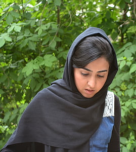 jeune fille, Afghanistan, musulmans, Islam, voile, joie, femme