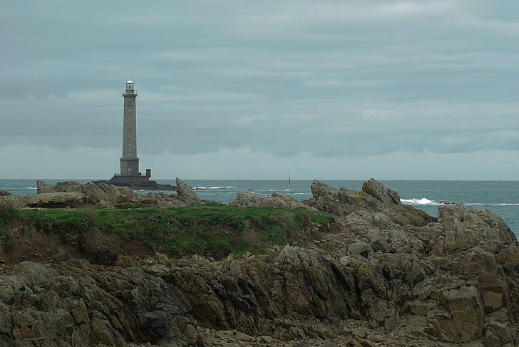 Normandie, Lighthouse, navigering, semafor, havet, kusten, Rock - objekt