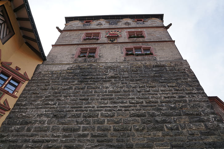Rottweil, Alemanha, fachada, Casa, Historicamente, janela, portão preto