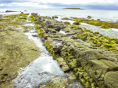 illa d'arran, Lamlash, Mar, pedra, platja, sorra, pedres