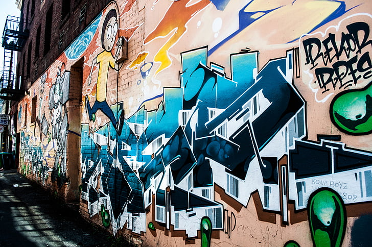 umenie, graffiti, chodník, cestné, Ulica, pouličné umenie, vandalizmus