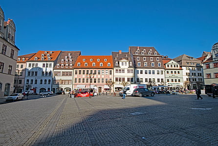 Naumburg, Sachsen-anhalt, Tyskland, gamla stan, platser av intresse, byggnad, Marketplace