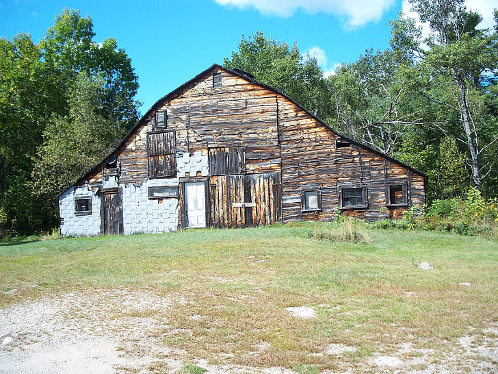 stodola, mírně použité, rustikální, Chalupa, dřevěný dům, venkov, farma