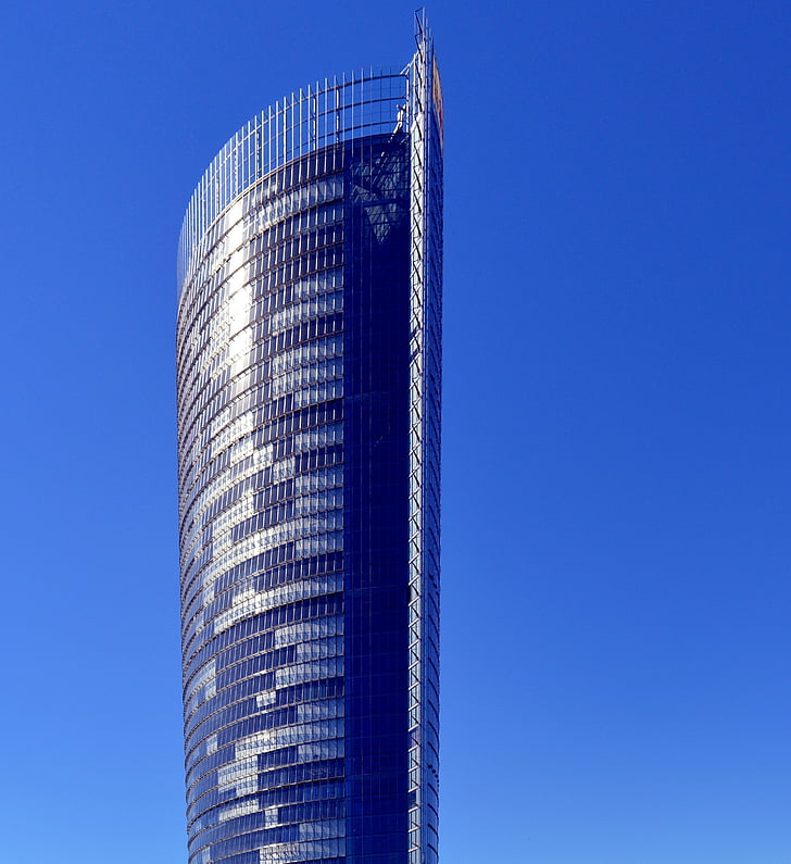 skyscraper, posttower, telecom tower, communication, building, bonn, glass