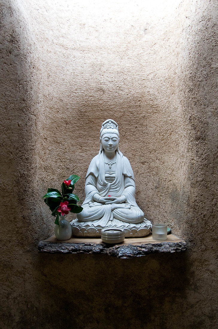 Zen, meditação, estátua