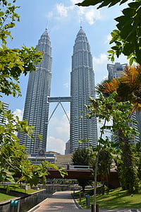 Petronas towers, Torri gemelle, Malaysia, Kuala lumpur, Petronas, architettura, Doppia con letti singoli