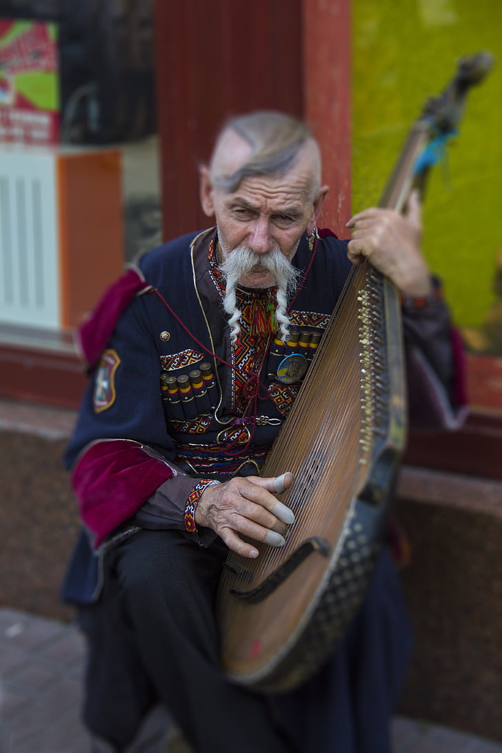 Ukraine, Bandura, musik, instrument, ukrainsk, musikalske, streng