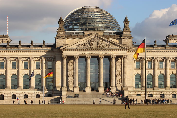 Riigipäevahoone, Berliin, valitsus, Saksamaa, Bundestagi, hoone, kapitali