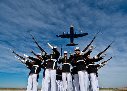 sotilaallinen, Yhdysvallat, Marines, Drill, hiljainen, joukkue, ilma-aluksen