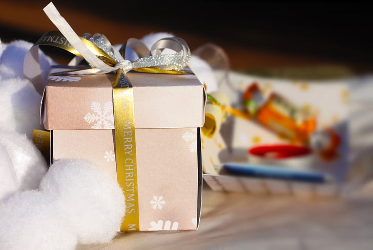 poklon, poklon kutija, iznenađenje, dati, darovne trake, Božić, okvir