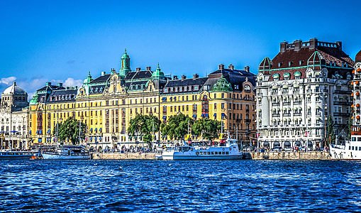 Stockholm, Zweden, Kasteel, stad, het platform, Scandinavië, gebouw