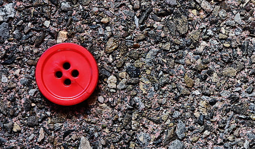botões de, 4 furos, vermelho, fechar, botão, Cor, plástico