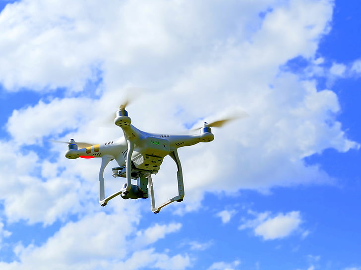 Drone, Quadcopter, quadrocopter, máquina voladora, rotores, avión, hélice