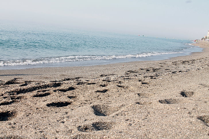piasek, w pobliżu, pobrzeże, wakacje, morze, wakacje, Plaża
