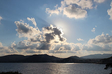 mallorca, clouds, sea, spain, sky, nature, landscape
