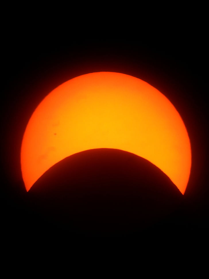 solar eclipse, sun, moon, natural spectacle, terrestrial solar eclipse, blackout, celestial phenomenon