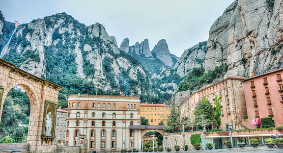 Montserrat, hory, Španielsko, Catalonia, Barcelona, kláštor, cestovný ruch