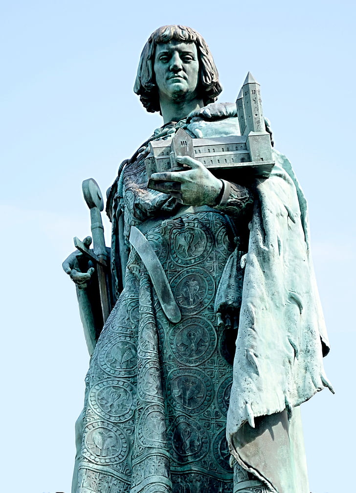 beeldhouwkunst, Braunschweig, historisch, monument, Hendrik fontein, standbeeld, hemel
