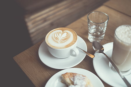 café, caffeine, cappuccino, coffee, cup, mug, table
