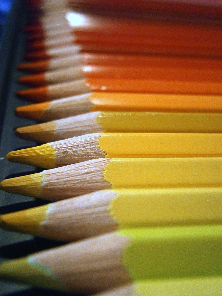 berwarna pensil, warna-warni, Cantik