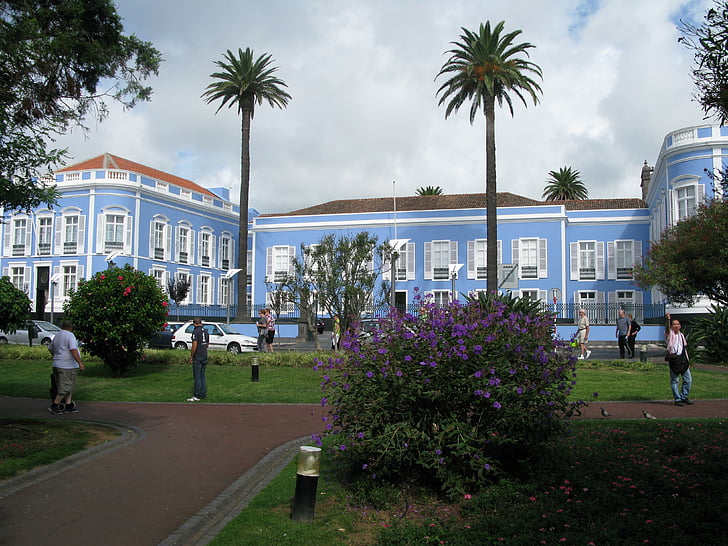 Azor Adaları, Manor house, ev mavi, Villa, ev, Ponta delgada