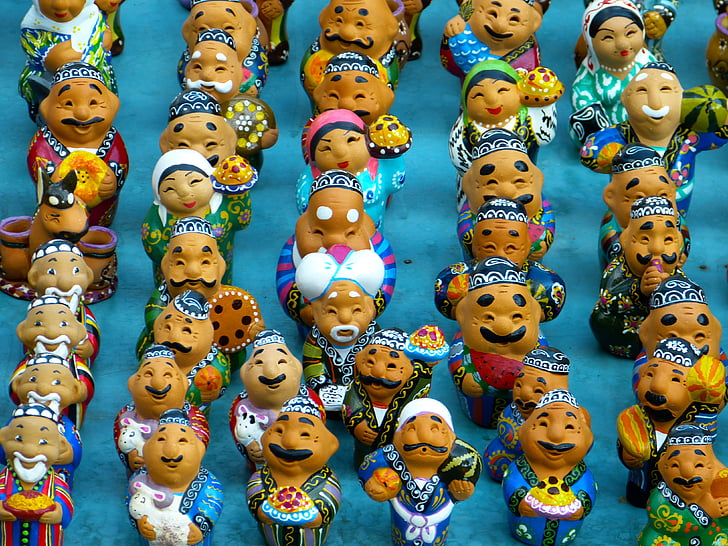 klei figuur, Oezbekistan, keramiek, aardewerk, souvenir, mitbringsel, decoratie