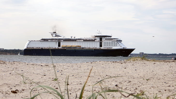 de la nave, ferry, por vía navegable, Mar Báltico, mar, agua, Costa
