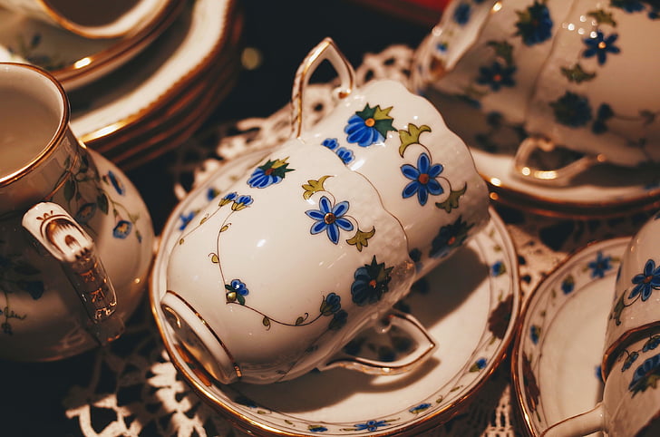 keramika, krūzes, dizains, porcelāns, tējas tases, kultūras, apdare