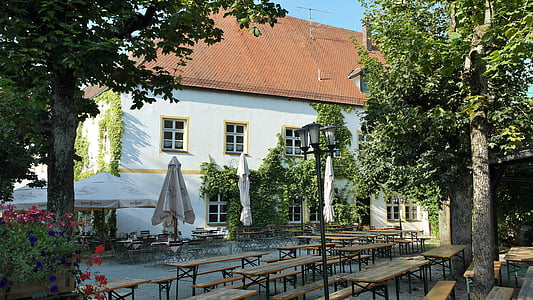 alus dārzs, Bavaria, scheyern, klosteris, klostera alus, mājīgs, alus