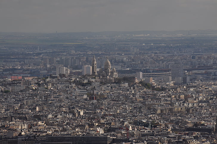 París, Torre Eiffel, paisaje, sagrado corazón