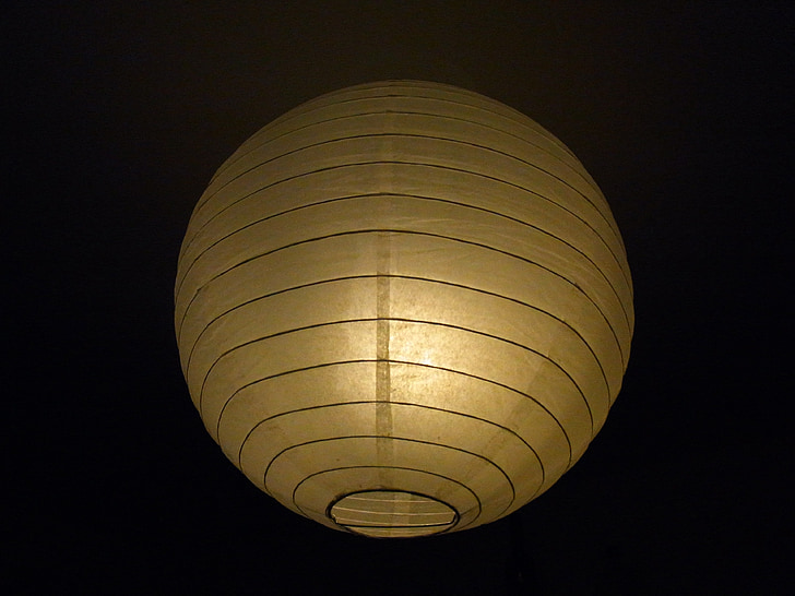 光, ランプ, ランプ シェード, 照明, 用紙ランプ, ボール, に関しては