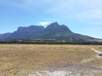 mountain, field, sky, south, africa, cape, town