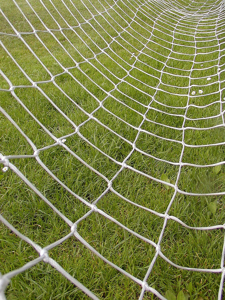 pole, Piłka nożna, Sport, sieci, trawnik, zielony, biały