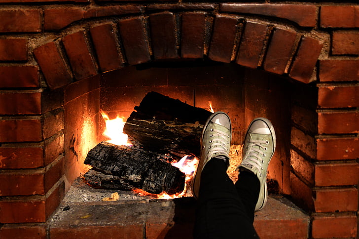 fireplace, chill, feet, shoes, converse