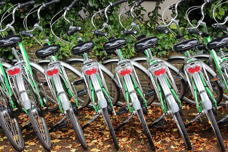 Fahrrad, Fahrradverleih, Radfahren, Verleih-station, Serie, Biker, Bike-station