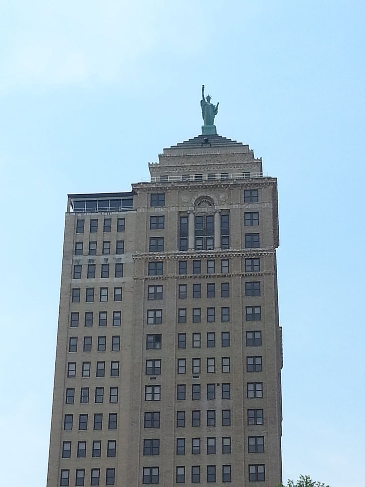 Buffalo, New york, stadsgezicht, gebouw, wolkenkrabber, Liberty-gebouw, centrum