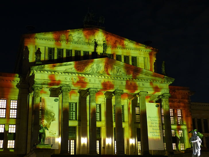 gaismas festivāls, Berlīne, kapitāls, Vācija, orientieris, ēka, vēsturiski