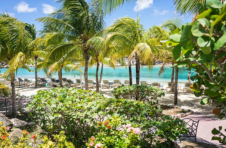 Resort, Caraïben, Curacao, reizen, strand, water, Oceaan