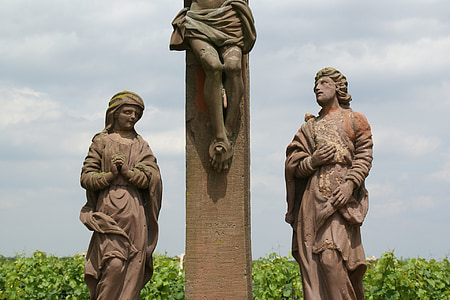 ไม้กางเขน, เซนต์ไมเคิล, โบสถ์, klausenberg, abenheim, เยอรมนี, ศาสนา