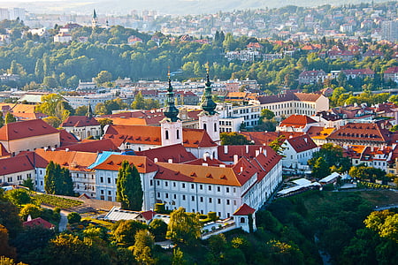 Češka Republika, Prag, Stari grad, pogled iz gore, Gradski pejzaž, arhitektura, Europe