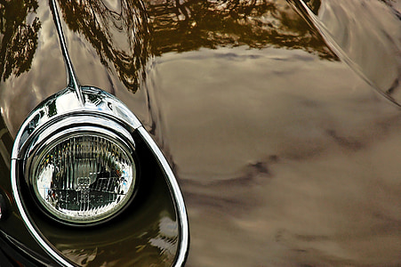 Automatico, Jaguar, Classic, Vecchia automobile, automobile auto d'epoca, rarità, in primo piano