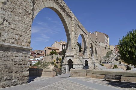 akvedukt, Bridge, byen, middelaldersk arkitektur, arkitektur, stein, konstruksjon