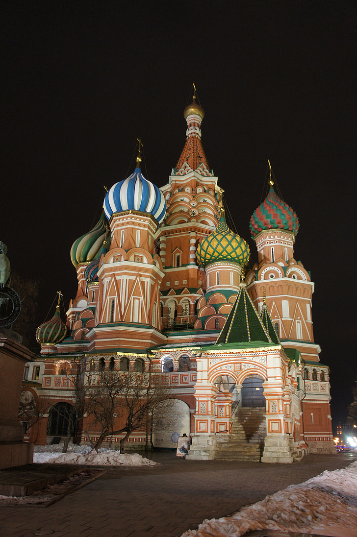 Cathédrale, Russie, Moscou, Saint cathédrale Basile, Temple, Église