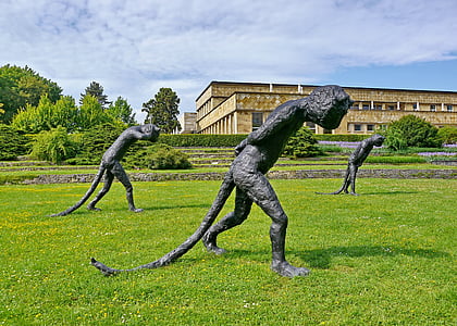 Frankfurt, Alemanya, escultura, Campus de, Universitat, Universitat, cel