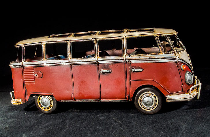 Mobil lembaran logam, model mobil, VW bus, Volkswagen, kemping, bus berkemah, Samba bus