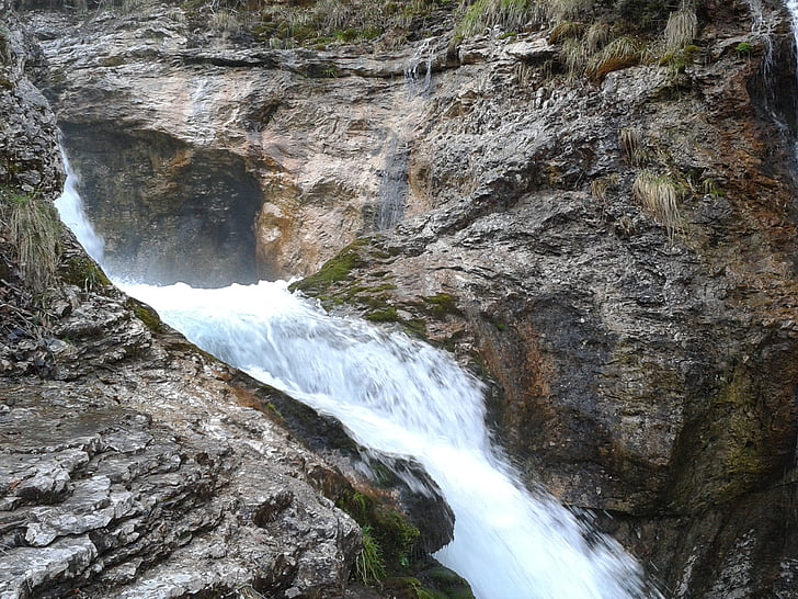 stream, water, waterfall, rock, nature, river, mountain