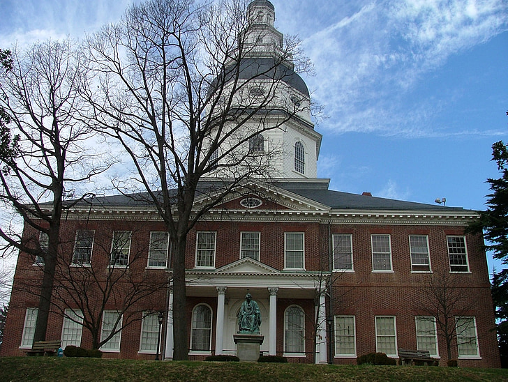 Annapolis, Maryland, historiske, staten, hus, monument, arkitektur