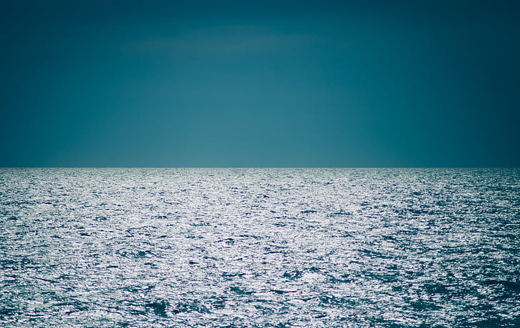 platja, Alba, llum natural, horitzó, llum, oceà, a l'exterior